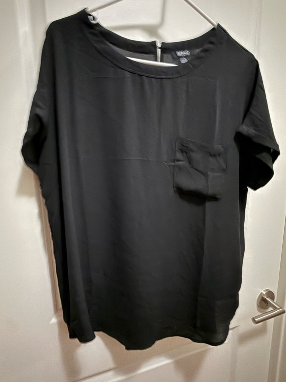 Buffalo David Bitton Black Short-Sleeve Pocket Tee
